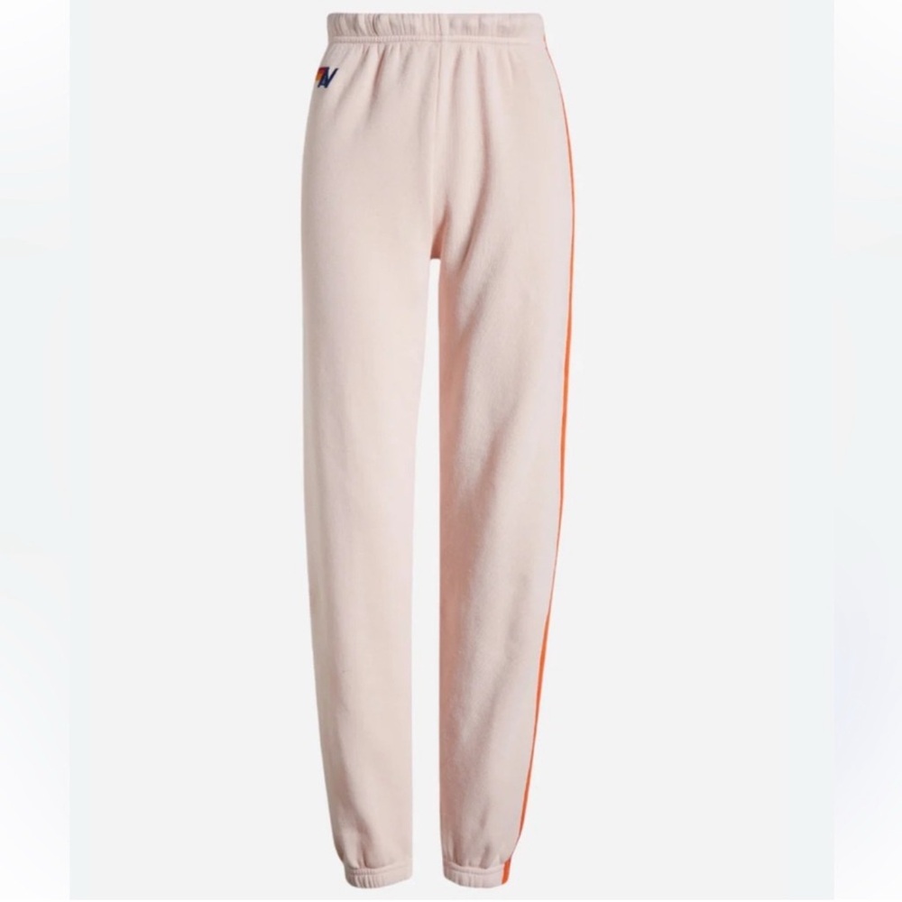 Aviator Nation 5 Stripe Light Pink Sweatpants S